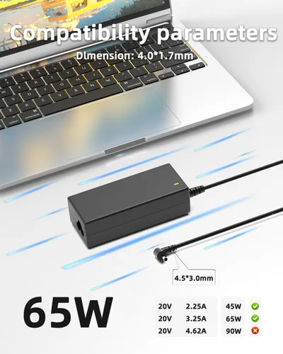 Miniatura 4 de Cargador para portátil de 65 W y 45 W compatible con Lenovo IdeaPad Series