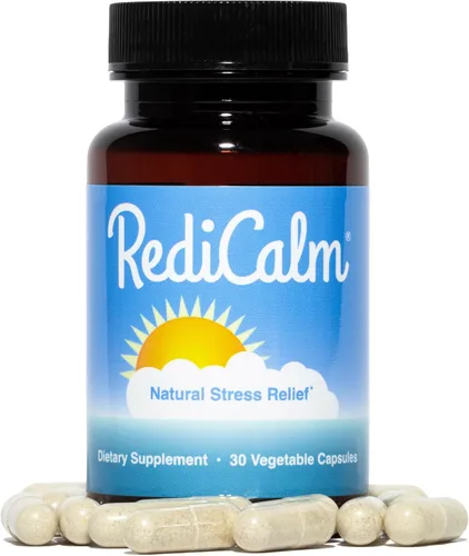 Miniatura 5 de Redicalm, probado clínicamente, suplemento para alivio natural de ansiedad, sin GMO, vegano, sin gluten