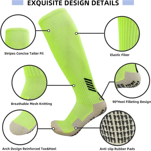 Miniatura 2 de AIMISICAR Calcetines de fútbol antideslizantes almohadillas de agarre antideslizante calcetines deportivos para niños jóvenes y adultos para fútbol