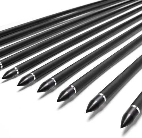 Miniatura 7 de 31Inch Carbon Arrow, Practice Hunting Arrows, Camo Turkey Feather Fletching, Arrows for Compound & Recurve Bow with Removable Tips Adjustable Nocks