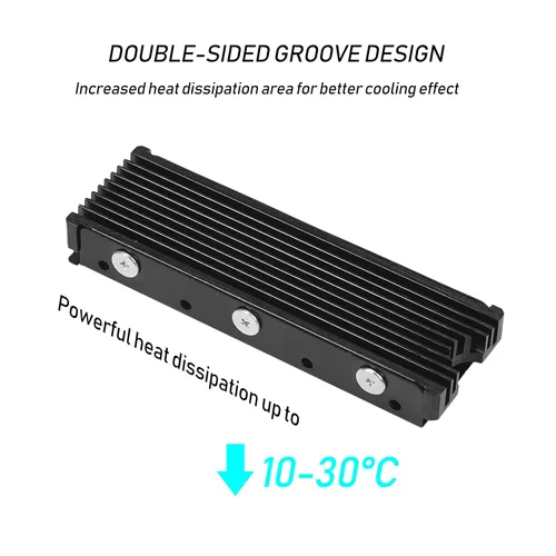 Miniatura 3 de M.2 PS5 SSD NVMe Disipador de calor para Samsung 990 980 Pro 970 EVO Plus SN570 SN750 SN850 Firecuda 530 NVME o SATA m2 2280 SSD Disipador de calor