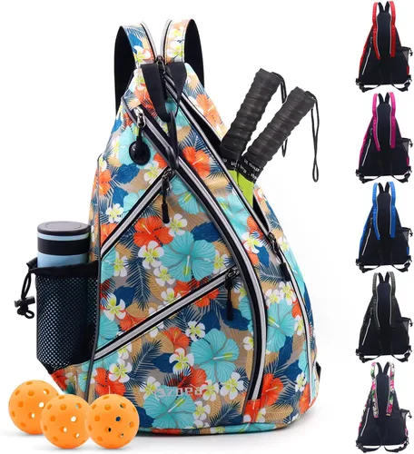 ZOEA Bolsa de pickleball, bolsa deportiva de pickleball para mujeres y hombres, mochila de pickleball ajustable con gancho para cerca, soporte para