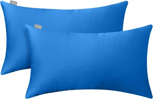 Miniatura 39 de Thmyo - Paquete de 2 fundas de almohada de algodón sólido decorativas cuadradas, fundas de almohada DIY, fundas de almohada en blanco