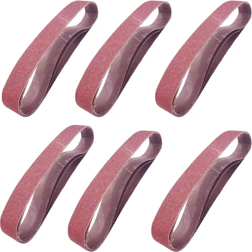Paquete de 20 correas de lijado de grano 80 de 1-1/2 x 30 pulgadas para pulidora de tubos de tubo, lijadora de óxido de aluminio para carpintería y