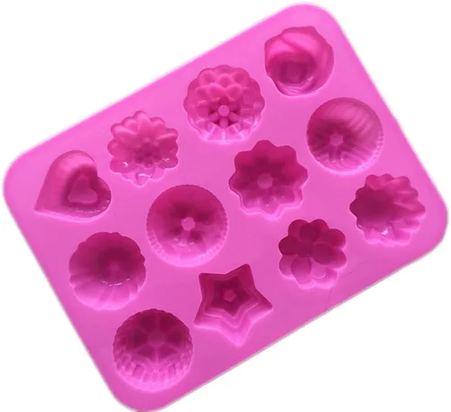 Miniatura 5 de Molde de silicona para tartas de chocolate y dulces artesanales de 12 flores