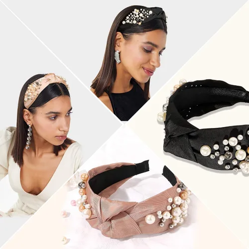 Miniatura 5 de Ivyu Diademas para la cabeza para mujer, 6 diademas para mujer, de moda, acolchadas para el cabello, accesorios para el cabello para niñas, Mixto