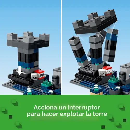 Miniatura 4 de LEGO Minecraft The Deep Dark Battle Set, 21246 Biome Adventure Toy, Ciudad antigua con figura de guardián, torre explosiva y cofre del tesoro