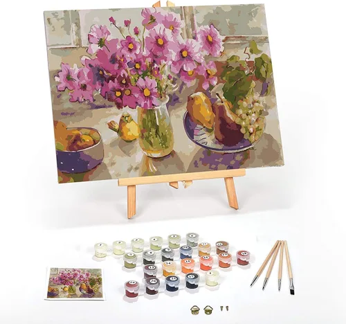 Miniatura 17 de Ledgebay Kit de Pintura por Números DIY para Adultos con Lienzo Enmarcado, de Principiante a Avanzado, los Kits Incluyen Juego de Pintura Acrílica