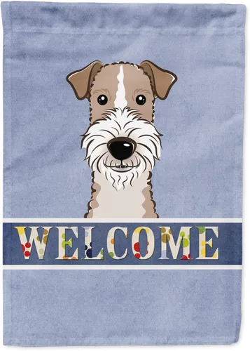 Miniatura 48 de Caroline's Treasures BB1405GF Bandera de jardín de bienvenida de bulldog inglés, Bandera de buzón azul, bandera decorativa para el patio, obra