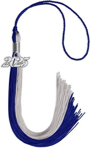 Miniatura 139 de Endea Graduation Borla de doble color con gota de fecha plateada (negro/oro antiguo, 2025)