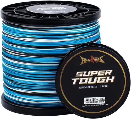 Miniatura 9 de HERCULES Línea de pesca trenzada súper resistente 4 hebras / 8 hebras, líneas trenzadas de 4 libras - 160 libras, 150/300/500/1000 yardas para agua