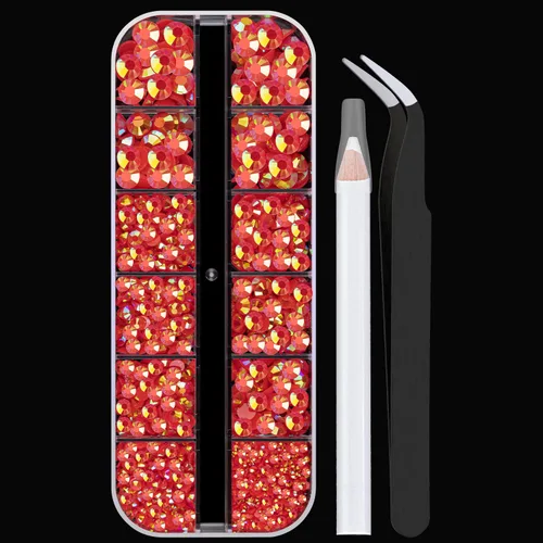 Miniatura 43 de 12000 diamantes de imitación de resina para decorar con brillantes con 3 piezas de pegamento para joyería B7000, 2 cajas de diamantes de imitación