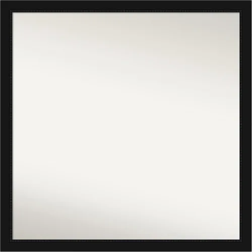 Miniatura 301 de Amanti Art Espejo de baño negro para sobre fregadero, 22 x 22 pulgadas, espejo de tocador cuadrado estrecho negro Avon, marco de madera casual