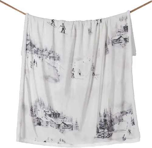 Miniatura 32 de Indigo Hill by HiEnd Accents Acadia - Manta de sherpa con estampado de pinos bosques, naturaleza, bosque, montaña, manta occidental para acampar al