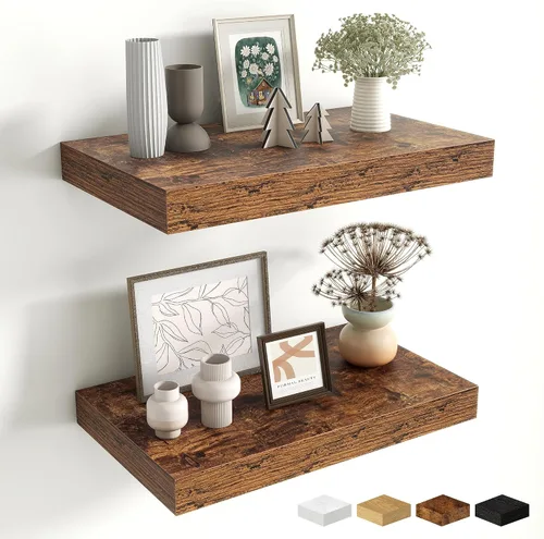 Miniatura 143 de Estantes flotantes de 48 pulgadas para pared, estante de chimenea de 10 pulgadas de profundidad, estantes flotantes de madera para pared, estantes