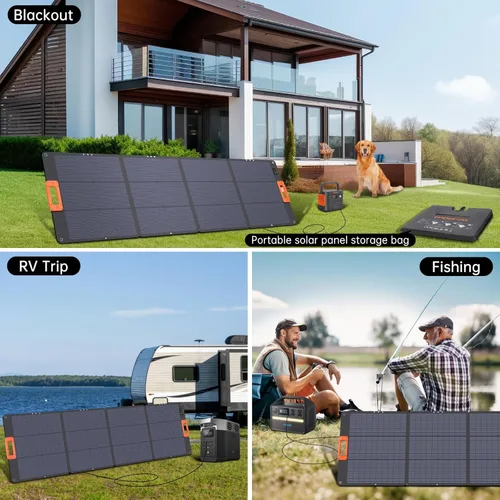 Miniatura 8 de Panel solar portátil tipo N 16BB 200W para estación de energía ETFE Panel solar plegable de alta eficiencia del 25% IP68 Kit de paneles solares 200