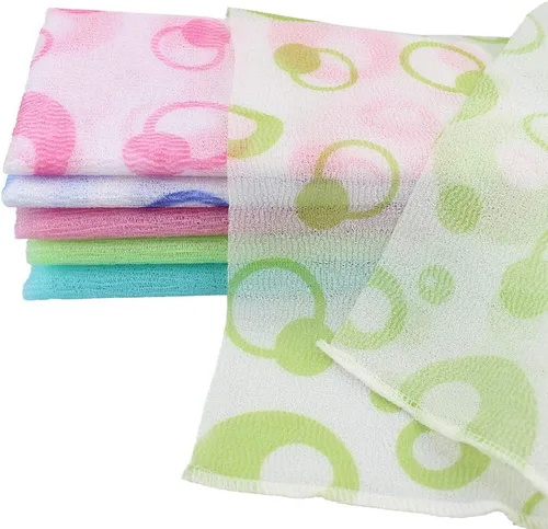 Miniatura 2 de Meetory 6 toallas de baño de nailon exfoliante, 35 pulgadas (35.4 in), toalla de baño de piel de belleza, masaje para mujeres y hombres