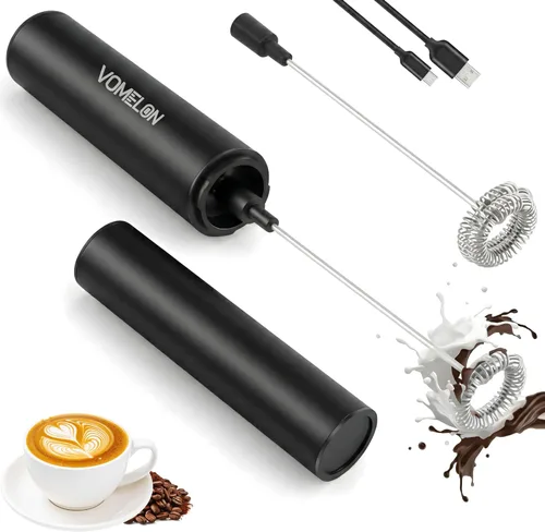 Espumador de leche recargable, espumador de café eléctrico, mezclador de bebidas portátil para café con leche, capuchino, café, huevos, chocolate