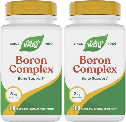 Miniatura 8 de Nature's Way Complejo de boro, soporte óseo*, 3 mg por porción, sin gluten, 100 cápsulas (el embalaje puede variar)