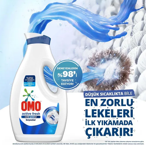 Miniatura 6 de Omo Detergente fresco activo líquido blanco 1690mL