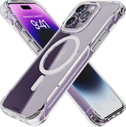 Miniatura 17 de Phone REBEL - Funda transparente para iPhone 14 Plus [Serie esmerilada Gen-4], textura mate translúcida, no se pone amarilla, protectores a prueba