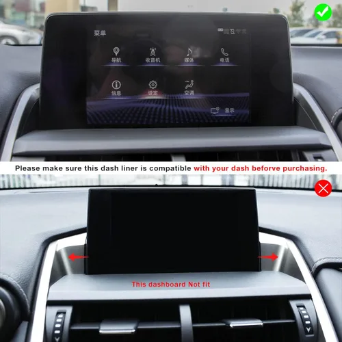 Miniatura 2 de INTGET Tapete de tablero para Lexus NX300 NX300h NX200 Accesorios 2018 2019 2020 2021 Premium Interior personalizado antideslizante antipolvo Rojo