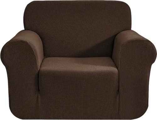 Miniatura 89 de CHUN YI - Funda elástica de 1 pieza para sillón grande, funda protectora suave de Jacquard con elastano, detalle de cuadros y parte inferior