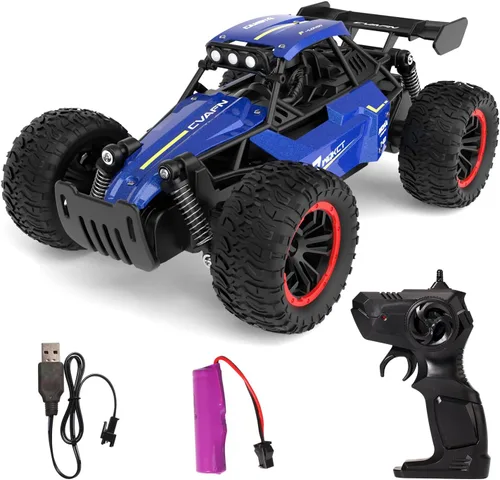Miniatura 13 de Camión Monstruo RC de Alta Velocidad de Nivel de Entrada rojo con Luz y Rociador 2.4GHz Vertical Rotación 360° 4WD Camiones Monstruo Coches RC, 20+