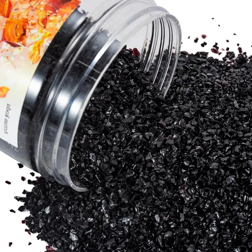 Miniatura 4 de Vidrio triturado fino para arte con resina - Tamaño pequeño 1-3mm Negro, 0.68 kg para manualidades detalladas, vasos Epodye y relleno de jarrones
