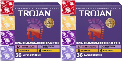 Miniatura 27 de Trojan Bareskin - Preservativos finos, paquete variado Everythin, condón de látex lubricado, 10