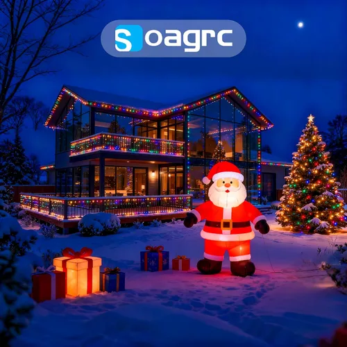 Miniatura 8 de Luces de Navidad para exteriores, 600 LEDs 59.99 m de luces de Navidad para árbol, impermeables IP67, 11 modos, luces festivas cálidas y Cable