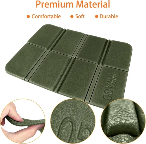 Miniatura 4 de EEEKit Cojín para asiento de campamento, paquete de 4 almohadillas de espuma impermeable de 15 x 11 pulgadas para deportes al aire libre y viajes