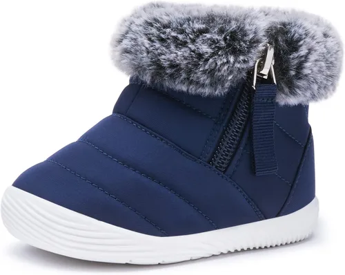 BMCiTYBM Botas de nieve impermeables para bebé niño y niña, botines cálidos de invierno, antideslizantes, ligeros, zapatos al aire libre para