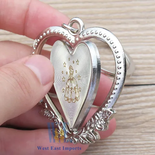 Miniatura 4 de 12 llaveros personalizados Recuerdo para Quinceañera Mis XV, regalo de fiesta de 18 cumpleaños, invitado (negro)
