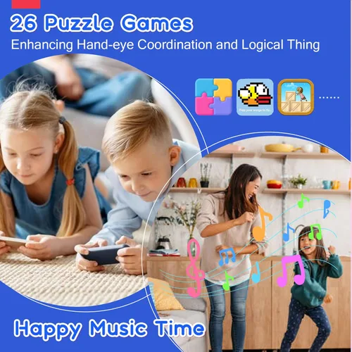 Miniatura 5 de Teléfono inteligente para niños, pantalla táctil, teléfono celular de doble cámara para niños, regalos de cumpleaños, dinosaurio para niños de 3 a
