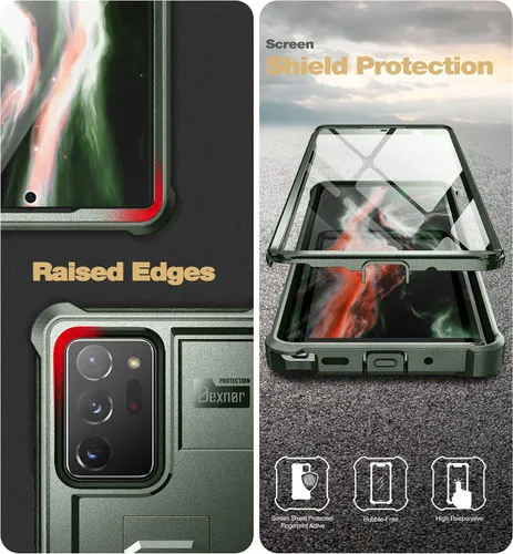 Miniatura 7 de Dexnor Funda para Samsung Galaxy Note 20 Ultra 5G, [Protector de pantalla y soporte integrados] Protección de grado militar resistente a prueba
