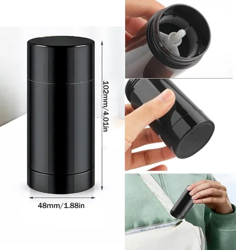 Miniatura 2 de Recipientes de desodorante vacíos de 2.5 fl oz (2.5 fl oz), barra de llenado de plástico, contenedor de desodorante de plástico, botellas