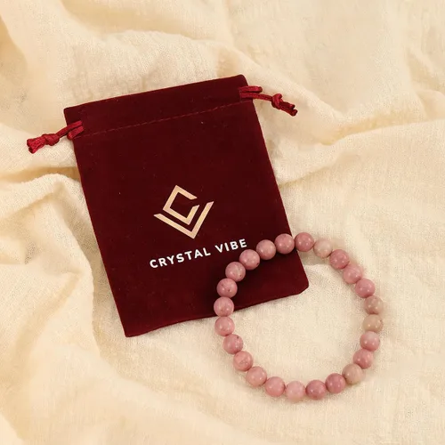 Miniatura 55 de Crystal Vibe Pulseras de cuentas de 0.315 in para mujeres y hombres, pulseras de cristal con piedras preciosas naturales, tamaño elástico ajustable