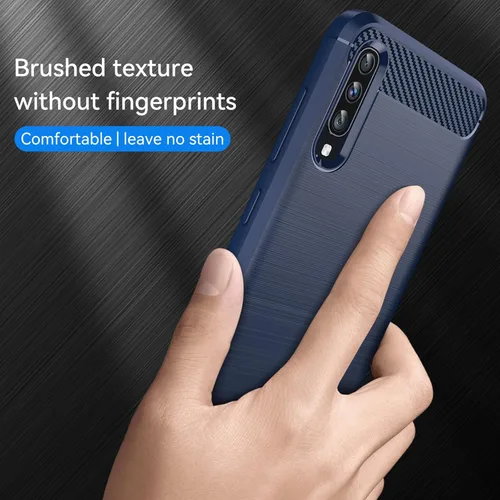 Miniatura 3 de Funda EUAGVQY para Samsung A70 Galaxy A70, Funda de Fibra de Carbono de TPU Blanda Antideslizante Duradera y Ligera, Funda Protectora para Samsung