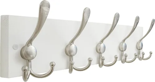 Miniatura 23 de SKOLOO Perchero de pared montado en la pared de estilo rústico: Perchero de pared de pino de madera auténtica de 40,6 cm de orificio a orificio