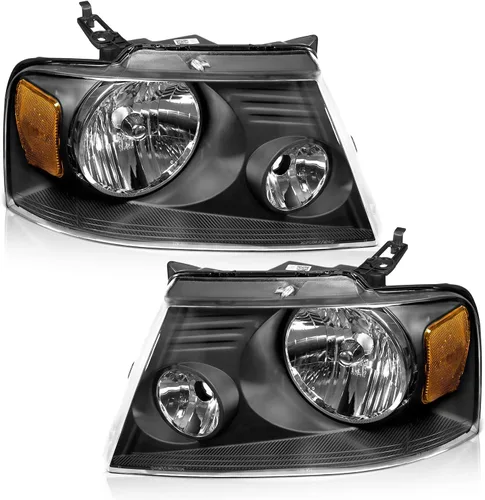 WEELMOTO Conjunto de faros delanteros para Ford F150 Pickup 04-08/Mark LT 06-08, repuesto de conjunto de faros delanteros para F150 2004-2008,