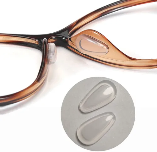 Miniatura 8 de Mr.ZzjOOj Almohadillas de nariz para gafas, 0.126 in de silicona adhesiva, almohadilla de nariz antideslizante para gafas, 12 pares (negro)