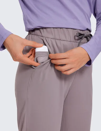 Miniatura 4 de CRZ YOGA - Pantalones deportivos de golf elásticos en 4 direcciones para mujer, pantalones de trabajo de vestir de 78, con bolsillos, para deportes