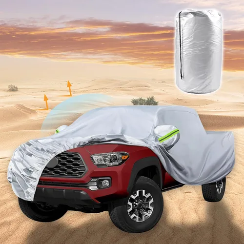 Miniatura 9 de Aunginsy Parasol para parabrisas delantero compatible con Toyota Tacoma 2006-2026, parasol plegable reflectante para rayos UV y protección solar