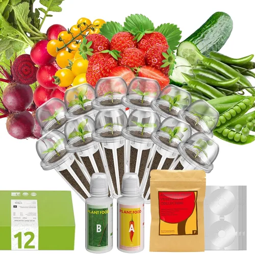 Miniatura 12 de inbloom Kit de 12 cápsulas de semillas de flores para AeroGarden, iDOO, Ahopegarden, sistema de cultivo hidropónico MUFGA, incluye caléndula