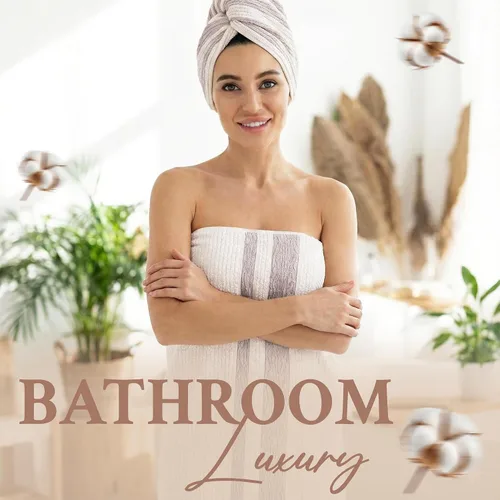 Miniatura 5 de Arconiz Juego de toallas de baño de algodón turco de lujo, 2 piezas XL (30 x 56 pulgadas), suaves, de secado rápido, absorbentes, color Marrón