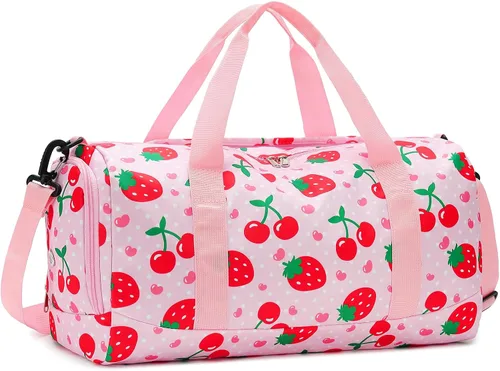 Miniatura 9 de BTOOP Bolsa de lona para niñas, niños, gimnasio, deportes, mujer, bolsa de viaje para entrenamiento, fin de semana, con compartimento para zapatos