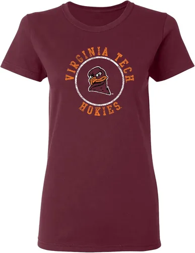Miniatura 12 de NCAA - Camiseta para mujer, diseño de círculo envejecido, color del equipo, universidad