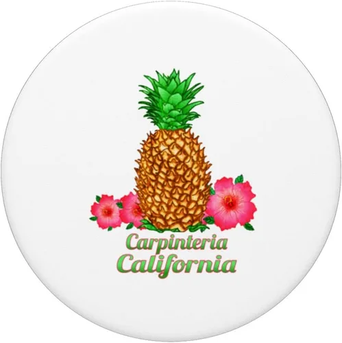 Miniatura 3 de I Love Carpinteria California CA Pineapple Floral PopSockets Swappable PopGrip