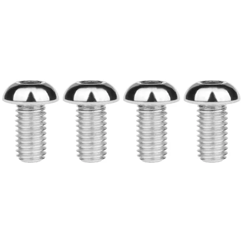 Miniatura 24 de Tornillos de cabeza de botón de titanio M8 15 20 25 30 1.378 in, paquete de 4 (M8x15mm, negro)